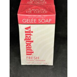 555	RARE NOS Vitabath Bar Soap; Fresh Pink Floral Garden; 3 bars
